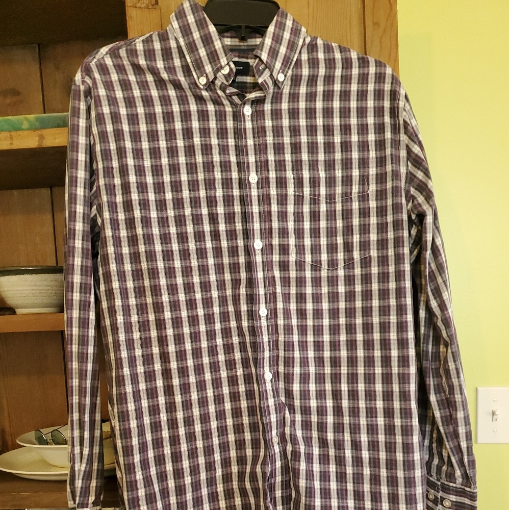 Croft and Barrow Purple Plaid Buttonup - Size S